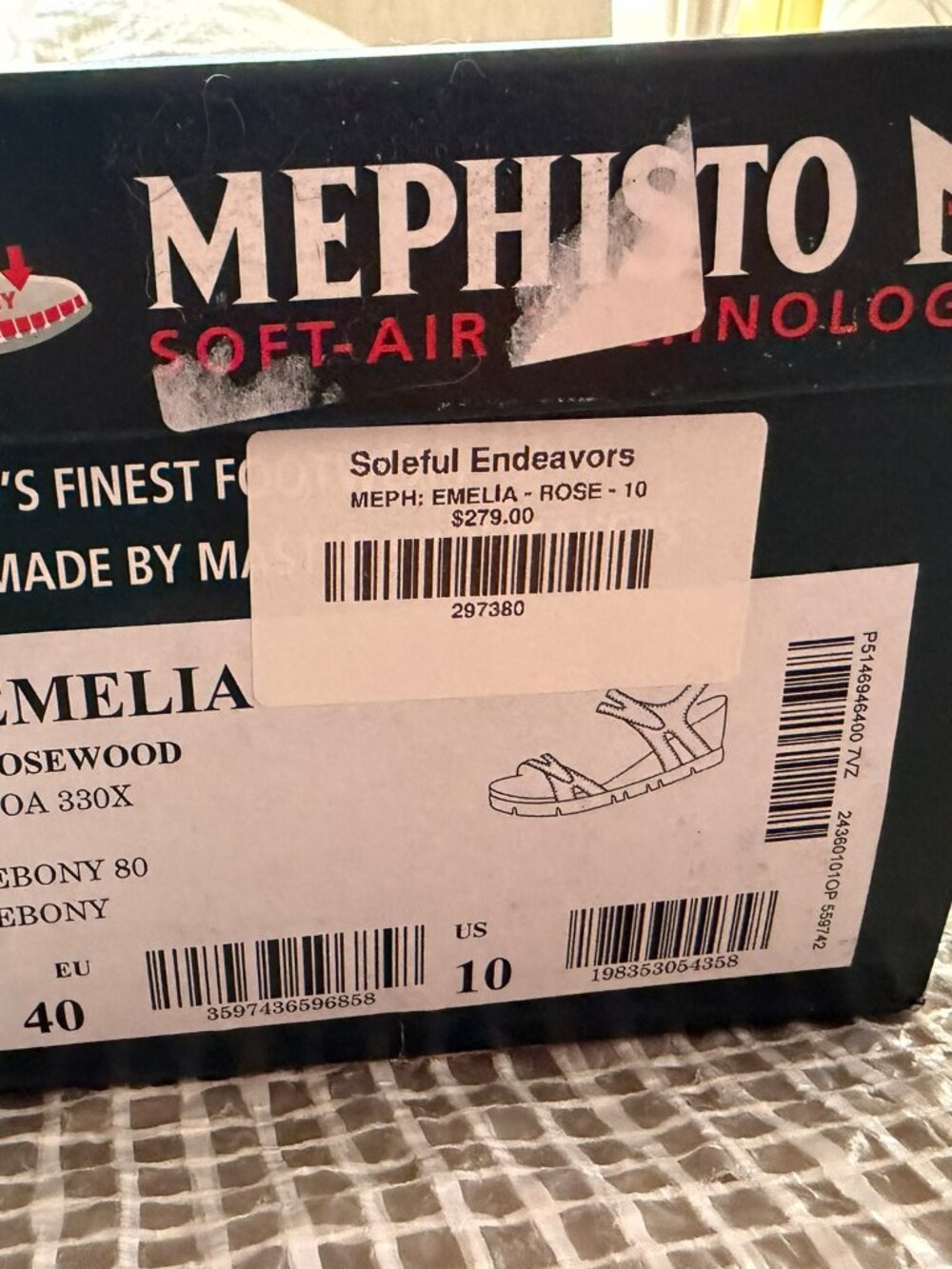 Mephisto  Women's Emelia Sandal - Rosewood Leather  Women Sizes    NIB - Picture 9 of 9